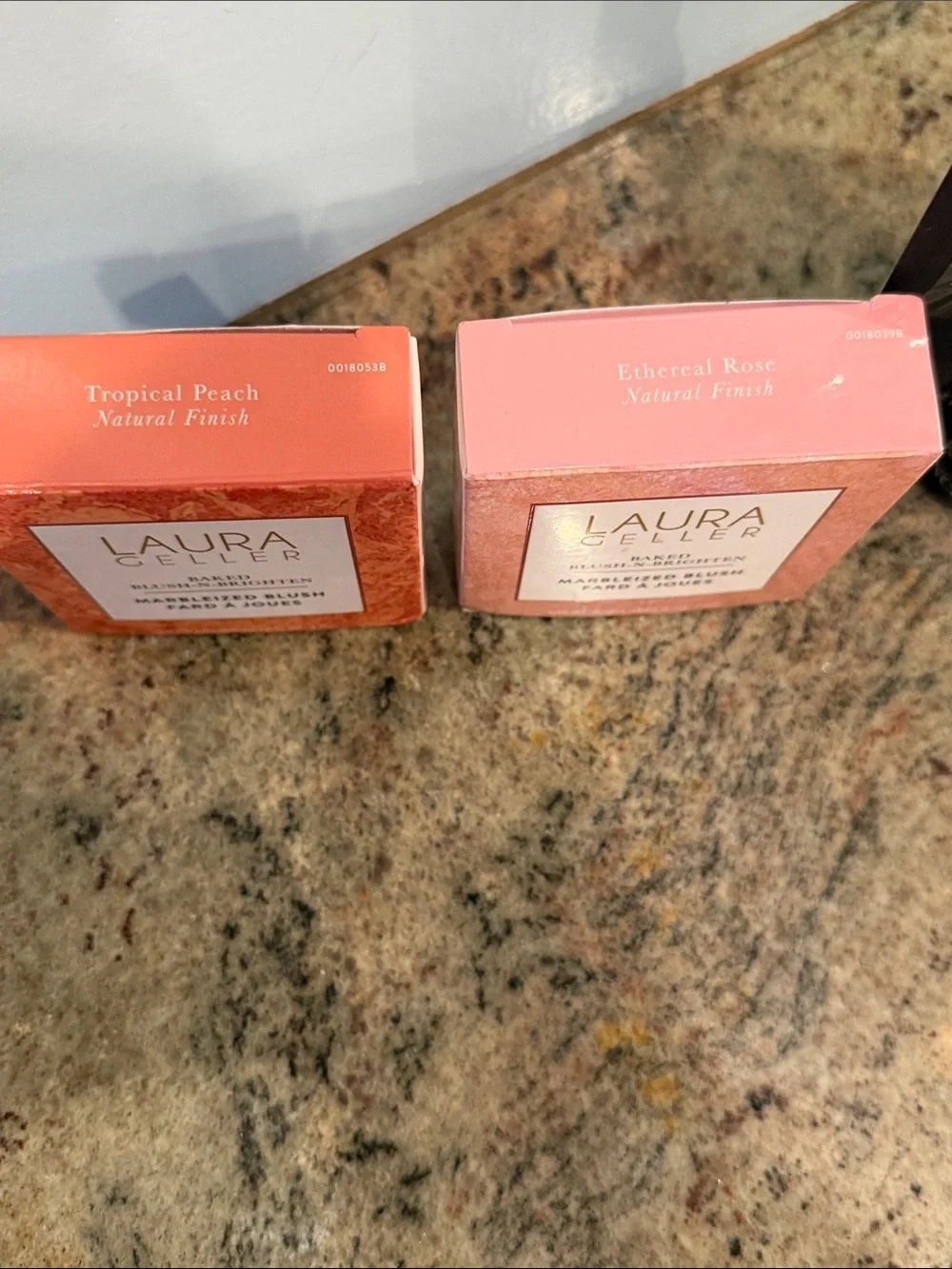Laura Geller Marbleized Blush Duo with Angled Kabuki Brush NIB